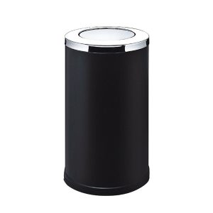 Thùng rác tròn sơn đen nắp lật Ø35 Plasticsaigon - anh san pham