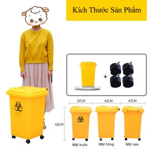 Thùng rác y tế 60L Plasticsaigon - hinh 2