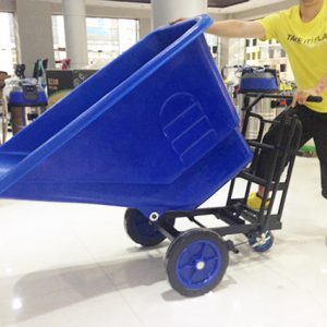 Xe thu gom rác bằng nhựa HDPE 350L khung thép bền chắc - hình 1