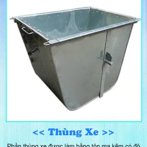 Xe thu gom rác bằng tôn 400 lít Plasticsaigon - anh san pham