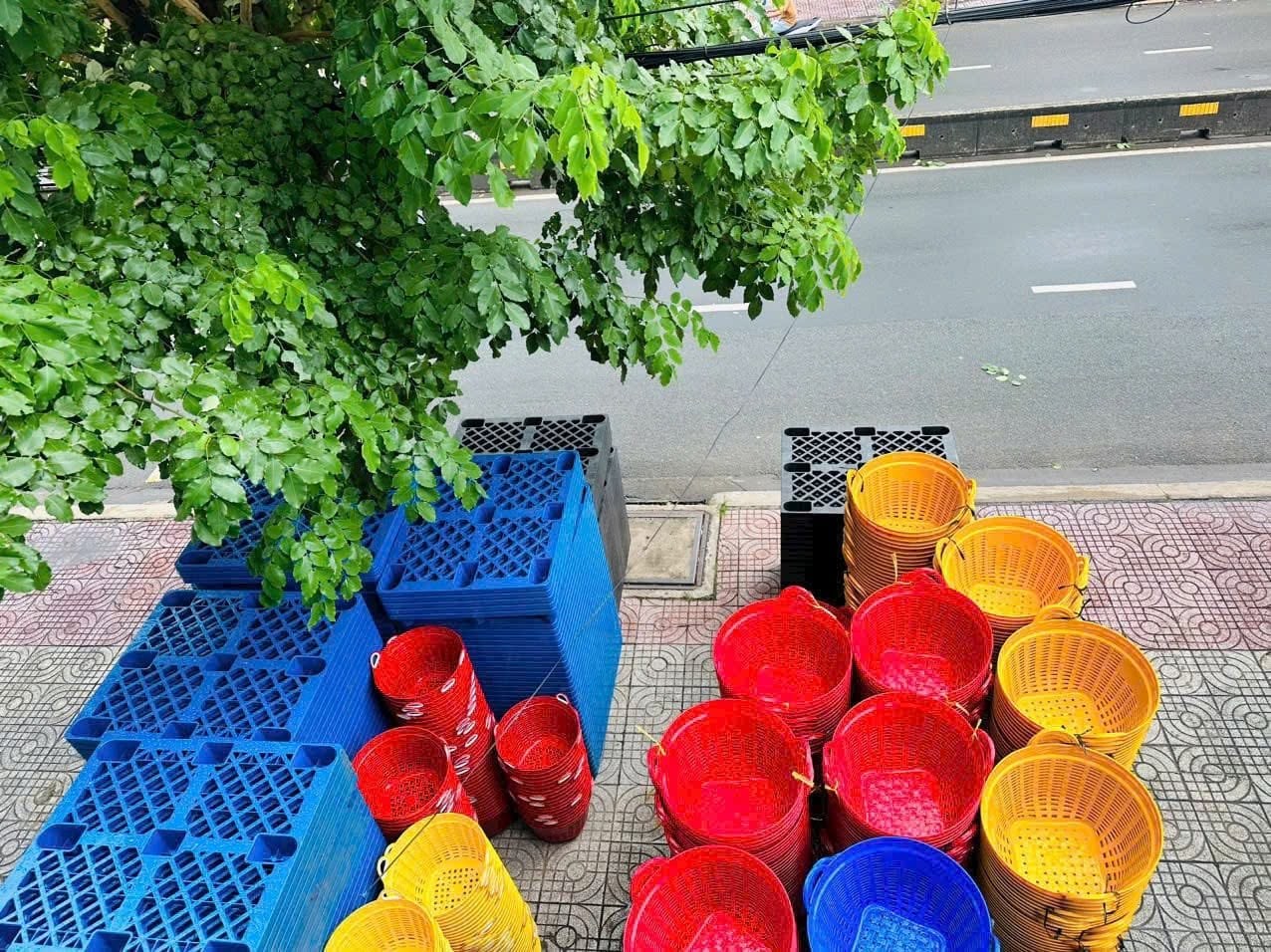 Sọt tròn đan đựng rác nhựa PP – Giải pháp tiện lợi cho mọi không gian